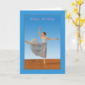 Geburtstag, Ballett-Tänzer Karte (Gelbe Blume)