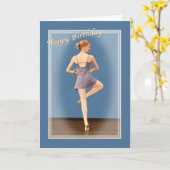 Geburtstag, Balletttänzer Karte (Gelbe Blume)