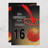 GEBURTSTAG - BASKETBALL - 16. EINLADUNG (Vorne/Hinten)