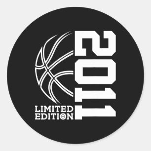 Geburtstag Basketball Limited Edition 2011 Runder Aufkleber