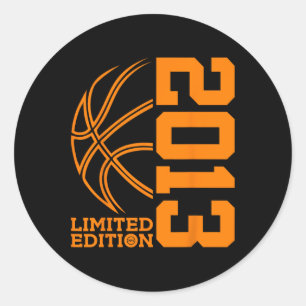 GEBURTSTAG BASKETBALL LIMITED EDITION 2013 RUNDER AUFKLEBER