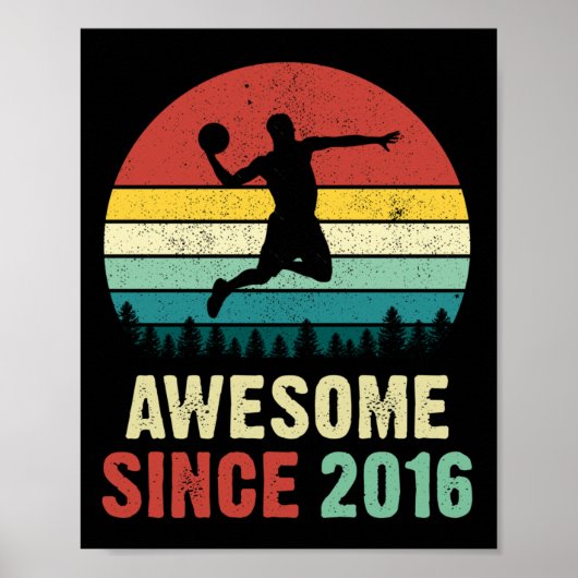 Geburtstag Basketball Phantastisch seit 2016 Poster (Vorne)