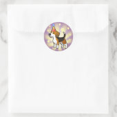 Geburtstag Beagle Runder Aufkleber (Tasche)