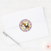 Geburtstag Beagle Runder Aufkleber (Umschlag)