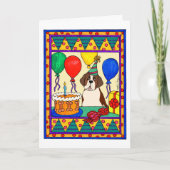 GEBURTSTAG BERNHARDINER KARTE (Vorderseite)