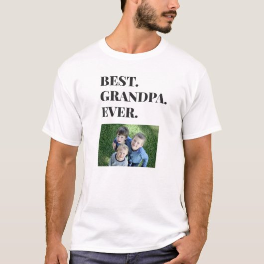 Geburtstag Beste Opa je Großkinder Foto T - Shirt (Vorderseite)