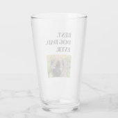Geburtstag Bester Hund Vater je Foto Pint Glas (Rückseite)
