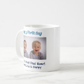 Geburtstag Bester Vater je Foto Kaffeetasse (Vorderseite Links)