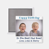 Geburtstag Bester Vater je Kind Foto Magnet (Vorderseite/Rückseite)