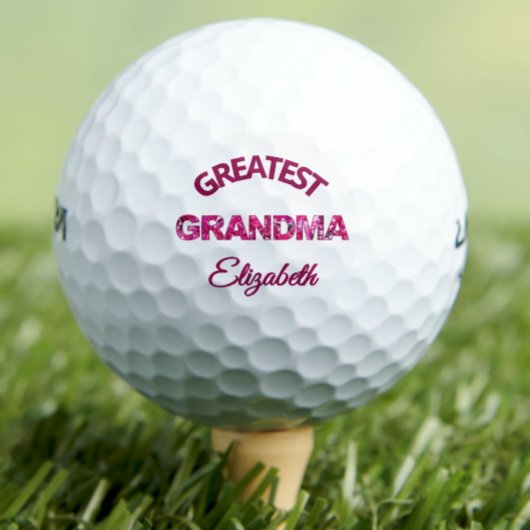 Geburtstag Bestes Oma Personalisiert pink Geschenk Golfball