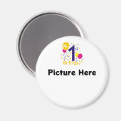 Geburtstag (Bild hinzufügen) Magnet (Vorderseite/Rückseite)