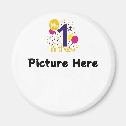 Geburtstag (Bild hinzufügen) Magnet (Vorne)