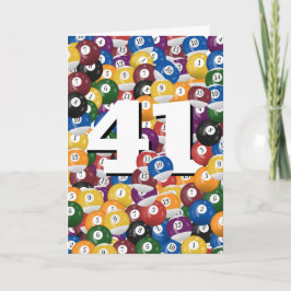 Geburtstag Billard Balls zum 41. Geburtstag Karte