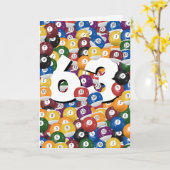 Geburtstag Billard Balls zum 63. Geburtstag Karte (Gelbe Blume)