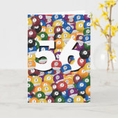 Geburtstag Billiard Balls für 56. Geburtstag Karte (Gelbe Blume)