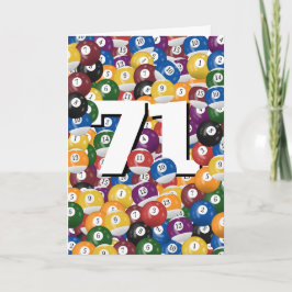 Geburtstag Billiard Balls für 71. Geburtstag Karte