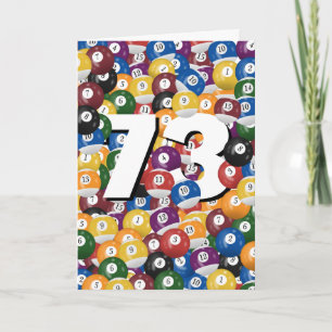 Geburtstag Billiard Balls für 73. Geburtstag Karte