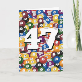 Geburtstag Billiard Balls zum 47. Geburtstag Karte