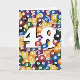 Geburtstag Billiard Balls zum 48. Geburtstag Karte