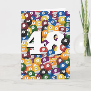 Geburtstag Billiard Balls zum 48. Geburtstag Karte