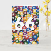 Geburtstag Billiard Balls zum 66. Geburtstag Karte (Gelbe Blume)