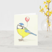Geburtstag Birdy Karte (Gelbe Blume)