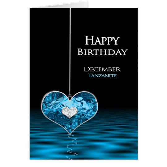 Geburtstag - Birthstone - Dezember - Tanzanite Karte