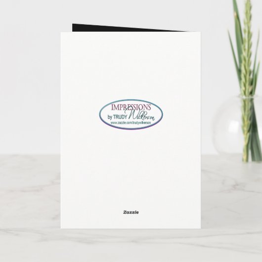 Geburtstag - Birthstone - Februar - Amethyst Karte (Rückseite)