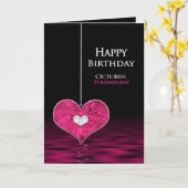 Geburtstag - Birthstone - Oktober - Tourmaline Karte (Gelbe Blume)