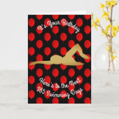 Geburtstag bis 365 Schwimmtage Karte (Gelbe Blume)