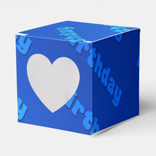 Geburtstag (blau) geschenkschachtel (Vorderseite)