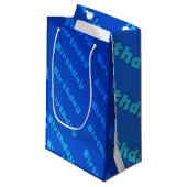 Geburtstag (blau) kleine geschenktüte (Vorderseite Schrägansicht)
