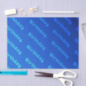 Geburtstag (blau) seidenpapier (Handwerk)