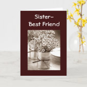 GEBURTSTAG BLUME AN MEINE SCHWESTER/BESTE FREUNDIN KARTE (Gelbe Blume)