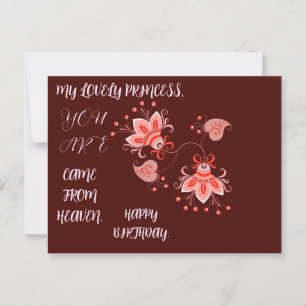 GEBURTSTAG BLUME GIFT FÜR DIE SCHWESTERFREUNDIN POSTKARTE