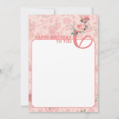 Geburtstag : Blume im Juni Rose Ankündigung (Rückseite)