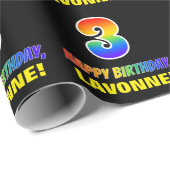 Geburtstag: Bold, Fun, Simple, Rainbow 3 Geschenkpapier (Rolleneckpunkt)
