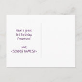 Geburtstag: Bold, Fun, Simple, Rainbow 3 Postkarte (Rückseite)