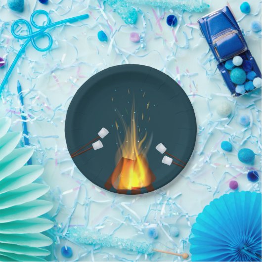 Geburtstag Bonfire-Teller Pappteller (Party)