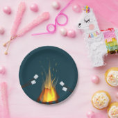 Geburtstag Bonfire-Teller Pappteller (Party)