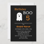 Geburtstag Boo Fall Halloween Einladung (Vorderseite)