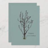 Geburtstag botanisch einladung (Vorne/Hinten)