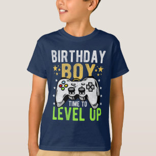 Geburtstag Boy Time to Level Up Geschenkboten T-Shirt