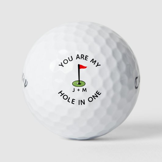 Geburtstag Boyfriend Husband Initial Golfball (Vorderseite)