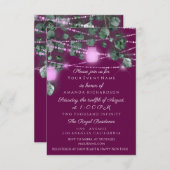 Geburtstag Brautparty Light Jar Marsala Pink Mint Einladung (Vorne/Hinten)