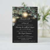 Geburtstag Brautparty Light Jar Rustikal Green Gol Einladung (Stehend Vorderseite)