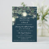 Geburtstag Brautparty Light Jars Rustic Wood Navy Einladung (Stehend Vorderseite)