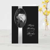 GEBURTSTAG - BRUDER - ELEGANTE ROSE KARTE (Gelbe Blume)