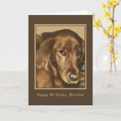 Geburtstag, Bruder, Golden Irish Dog Karte (Gelbe Blume)