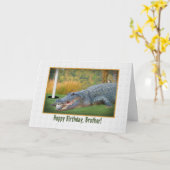 Geburtstag, Bruder, Golf, Alligator Karte (Gelbe Blume)